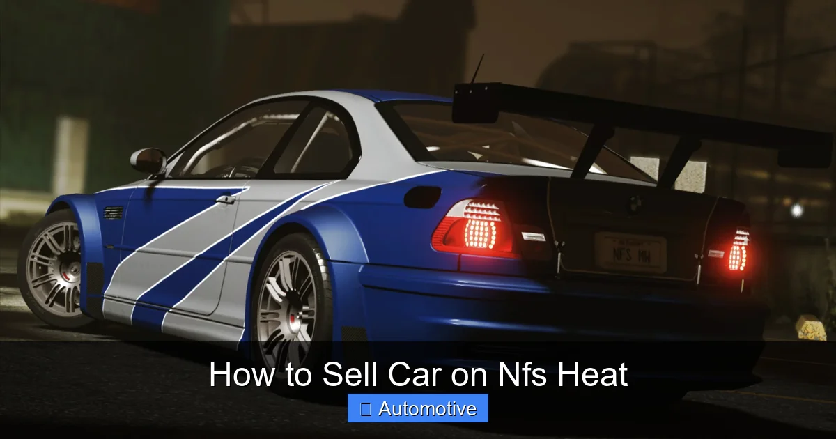 How to Sell Car on Nfs Heat