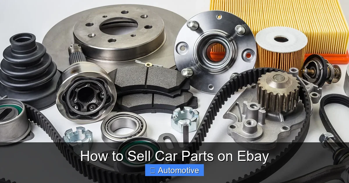 How to Sell Car Parts on Ebay