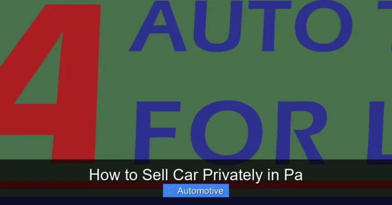 How to Sell Car Privately in Pa