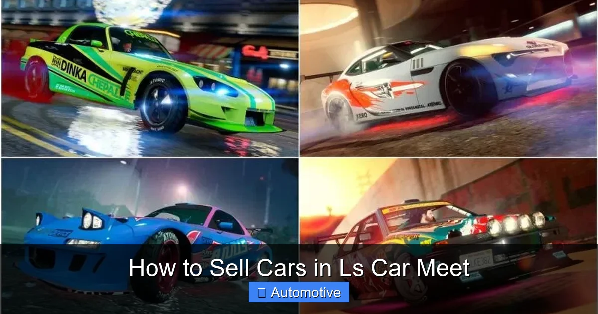 How to Sell Cars in Ls Car Meet