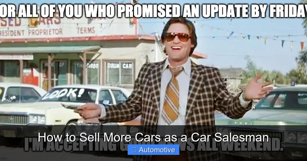 How to Sell More Cars as a Car Salesman