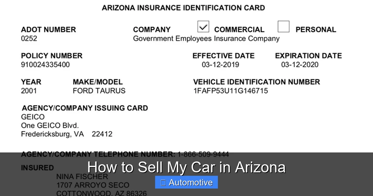 How to Sell My Car in Arizona