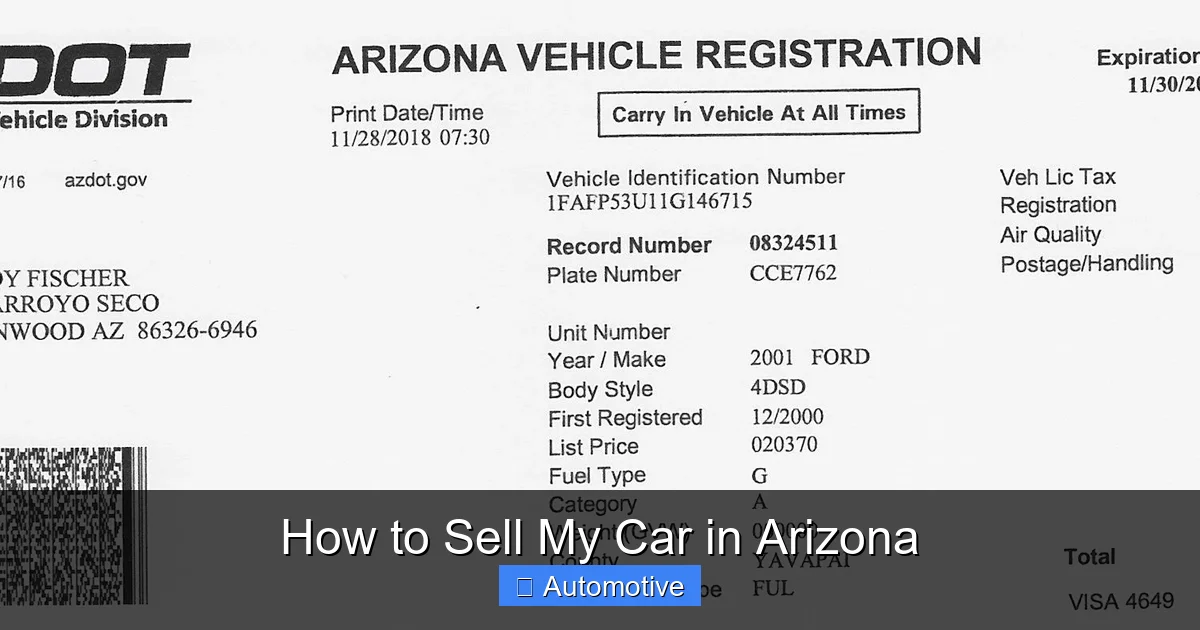 How to Sell My Car in Arizona
