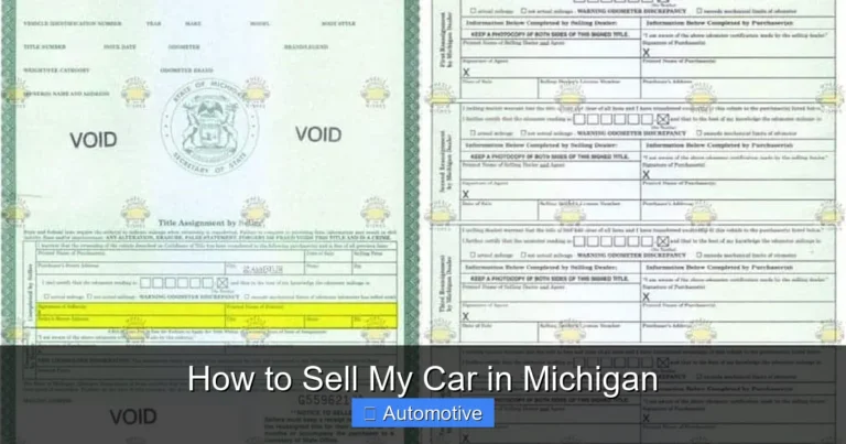 How to Sell My Car in Michigan