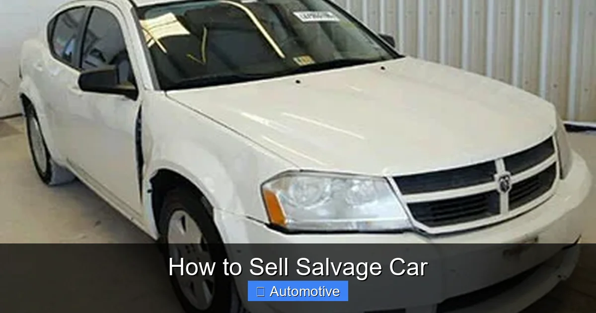 How to Sell Salvage Car