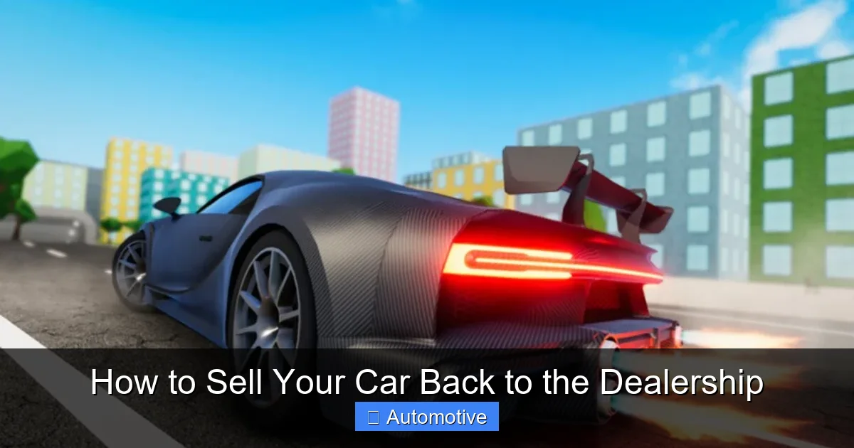 How to Sell Your Car Back to the Dealership
