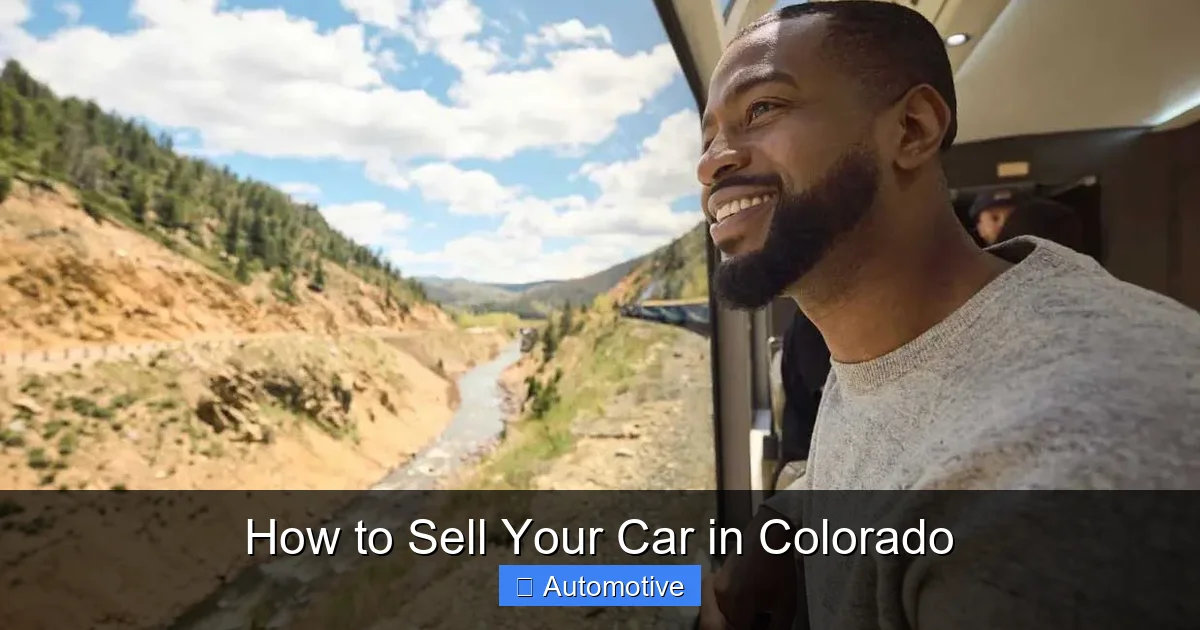How to Sell Your Car in Colorado