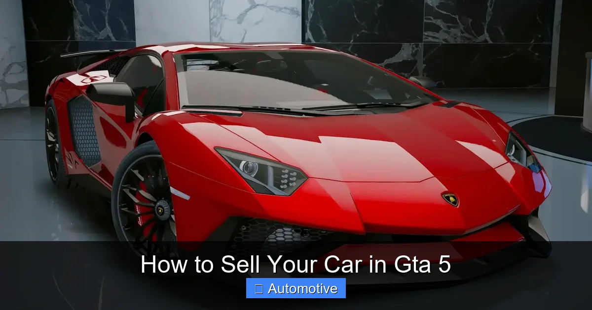 How to Sell Your Car in Gta 5