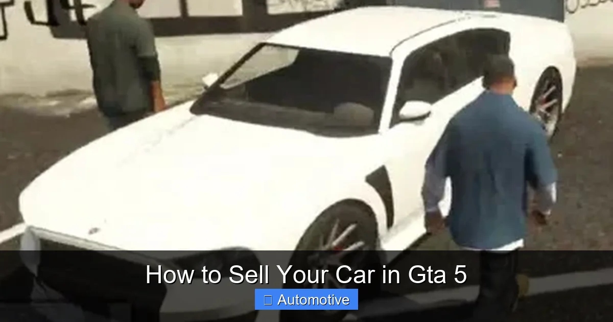 How to Sell Your Car in Gta 5