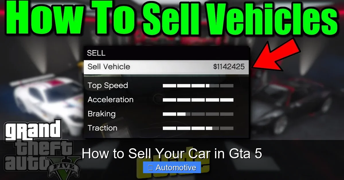 How to Sell Your Car in Gta 5