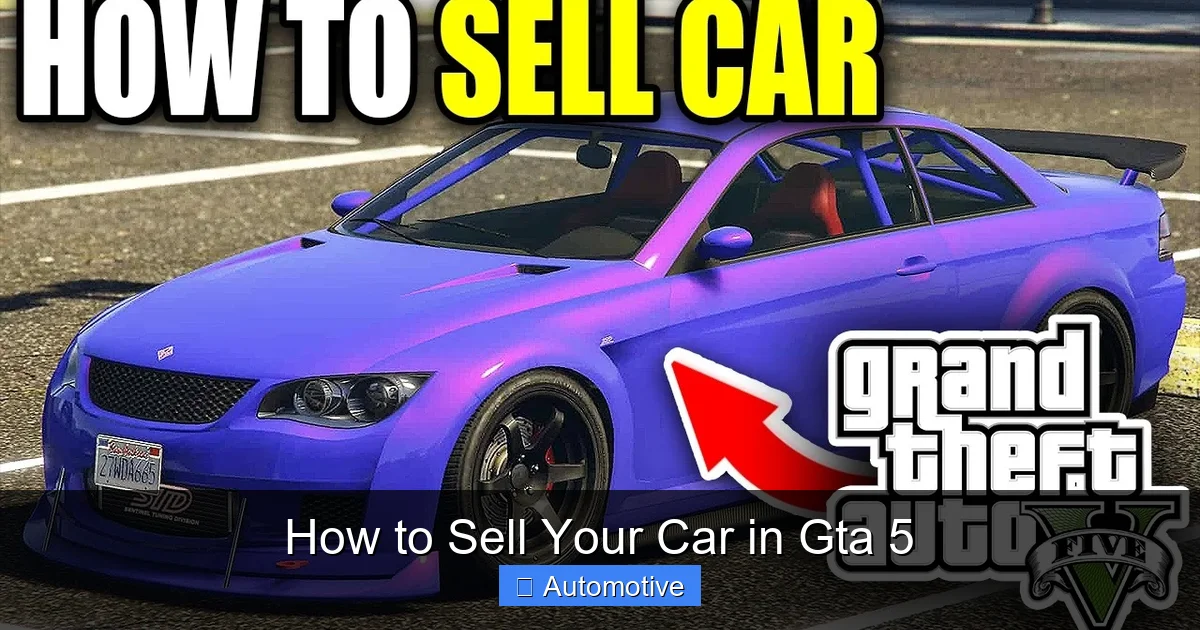 How to Sell Your Car in Gta 5