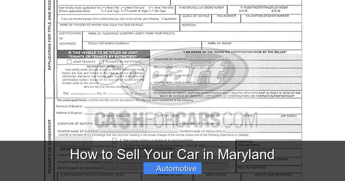 How to Sell Your Car in Maryland
