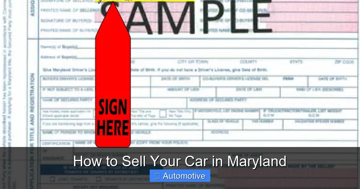 How to Sell Your Car in Maryland