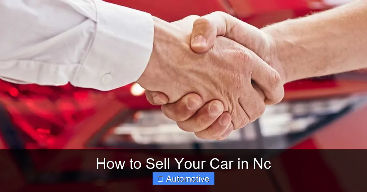 How to Sell Your Car in Nc
