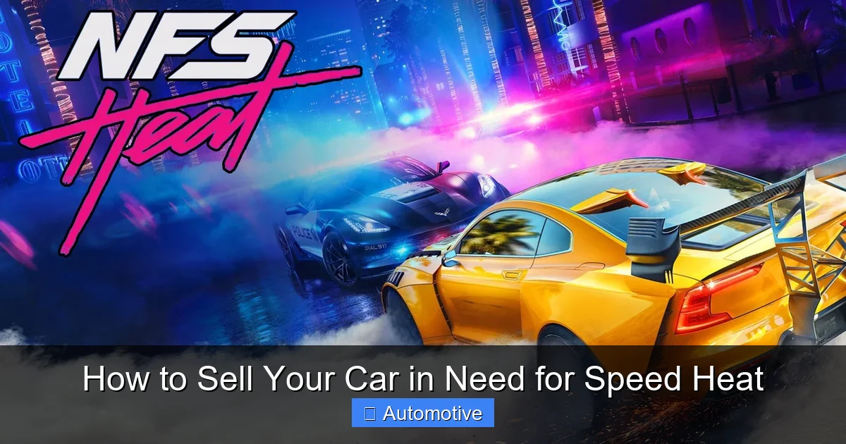 How to Sell Your Car in Need for Speed Heat