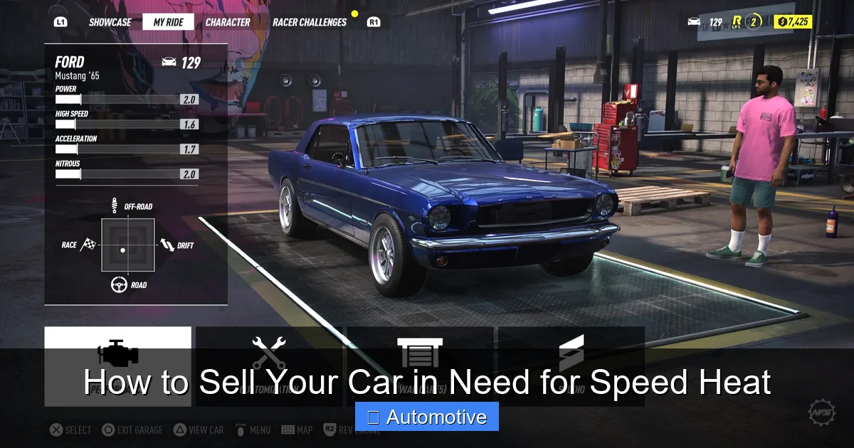 How to Sell Your Car in Need for Speed Heat