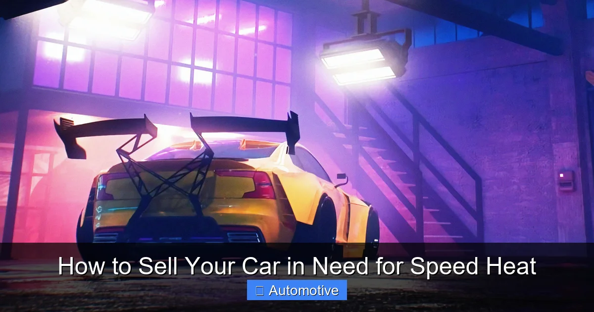 How to Sell Your Car in Need for Speed Heat