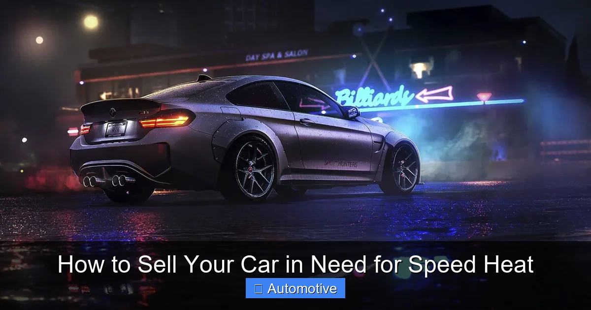 How to Sell Your Car in Need for Speed Heat