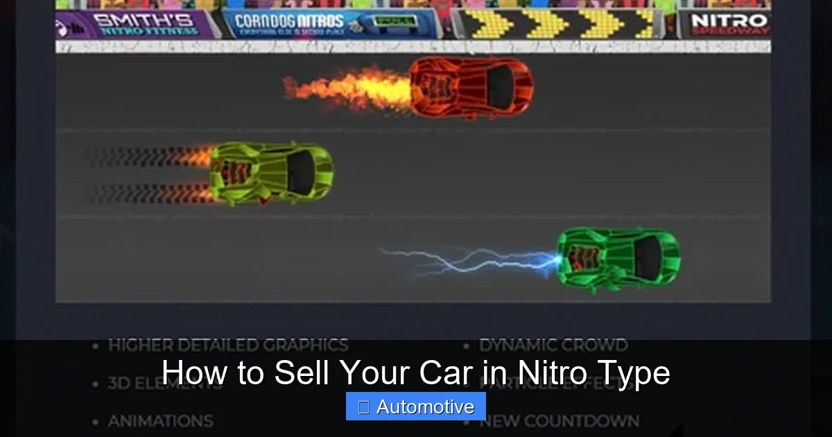 How to Sell Your Car in Nitro Type