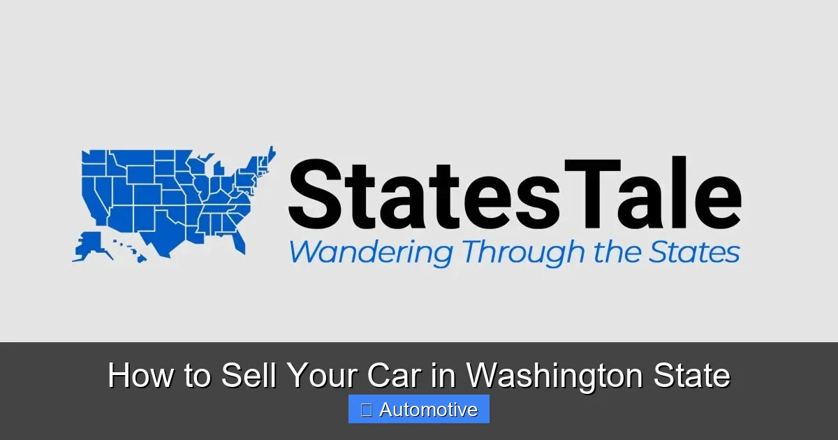 How to Sell Your Car in Washington State