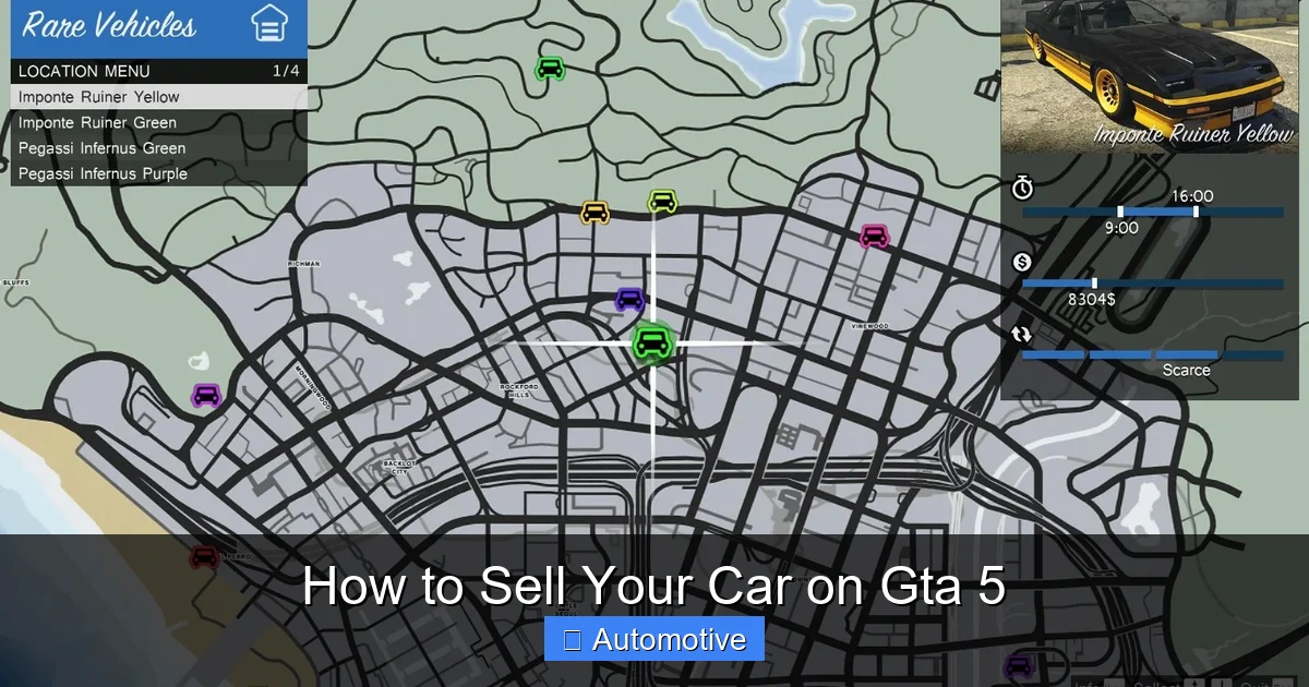 How to Sell Your Car on Gta 5
