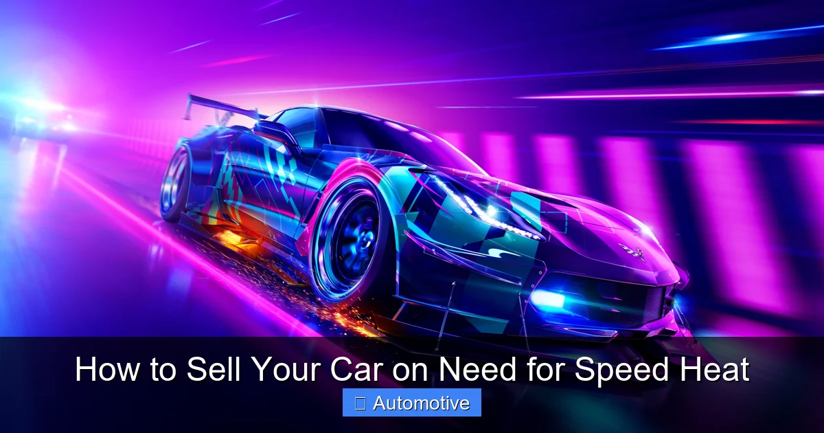 How to Sell Your Car on Need for Speed Heat