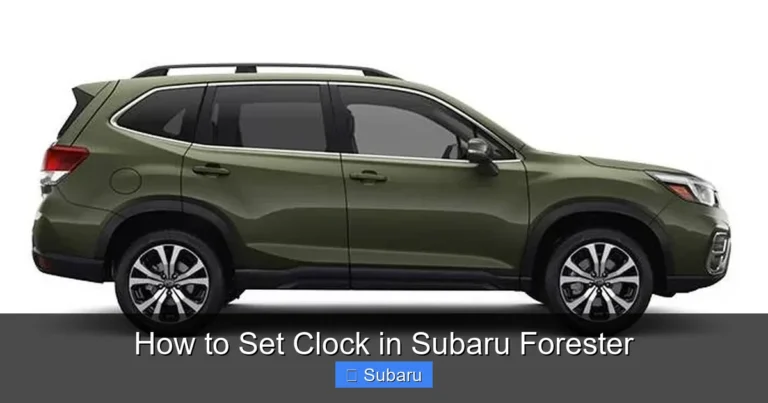 How to Set Clock in Subaru Forester