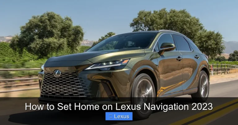 How to Set Home on Lexus Navigation 2023