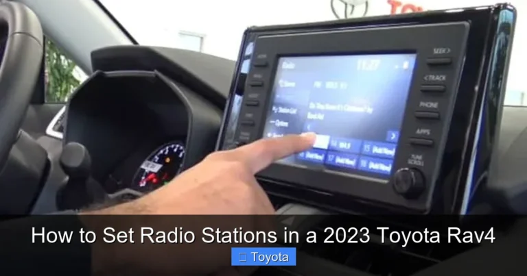 How to Set Radio Stations in a 2023 Toyota Rav4