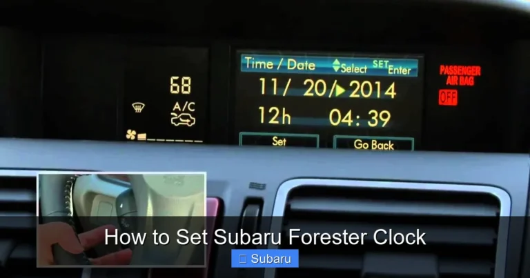 How to Set Subaru Forester Clock