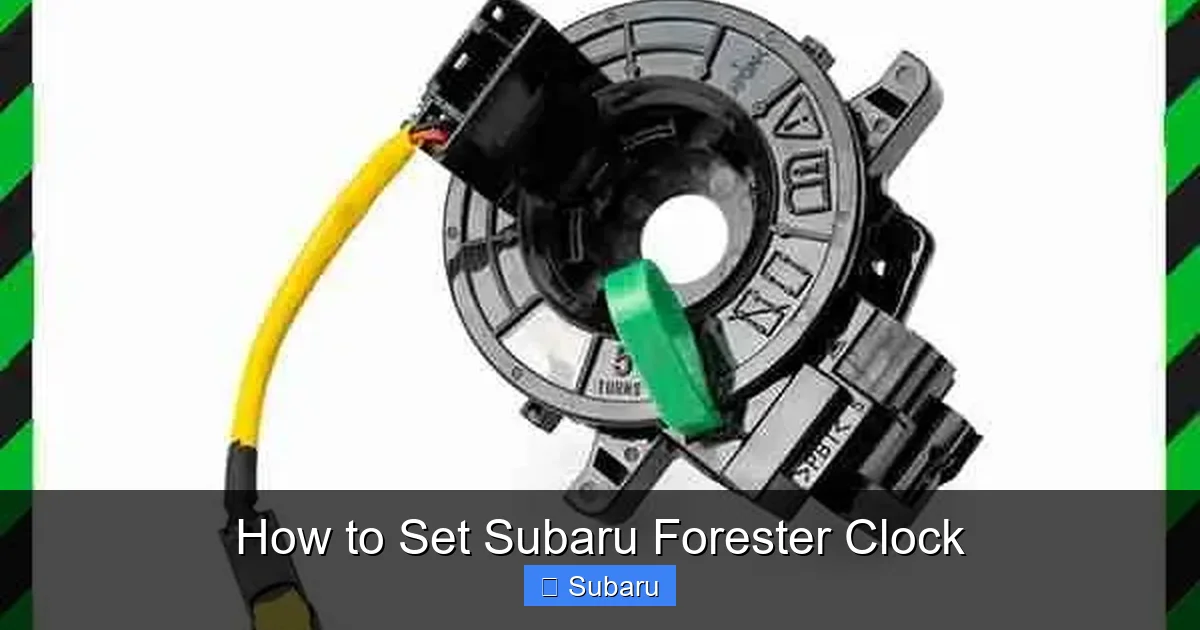 How to Set Subaru Forester Clock