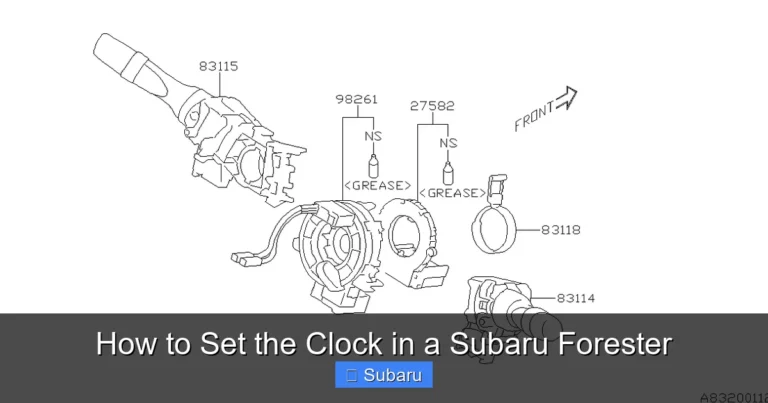 How to Set the Clock in a Subaru Forester