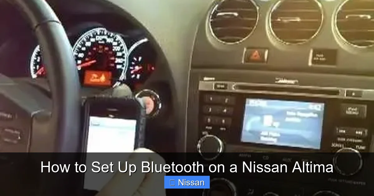 How to Set Up Bluetooth on a Nissan Altima