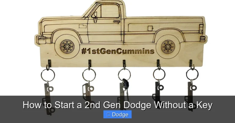 How to Start a 2nd Gen Dodge Without a Key