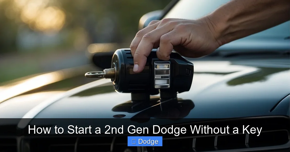How to Start a 2nd Gen Dodge Without a Key