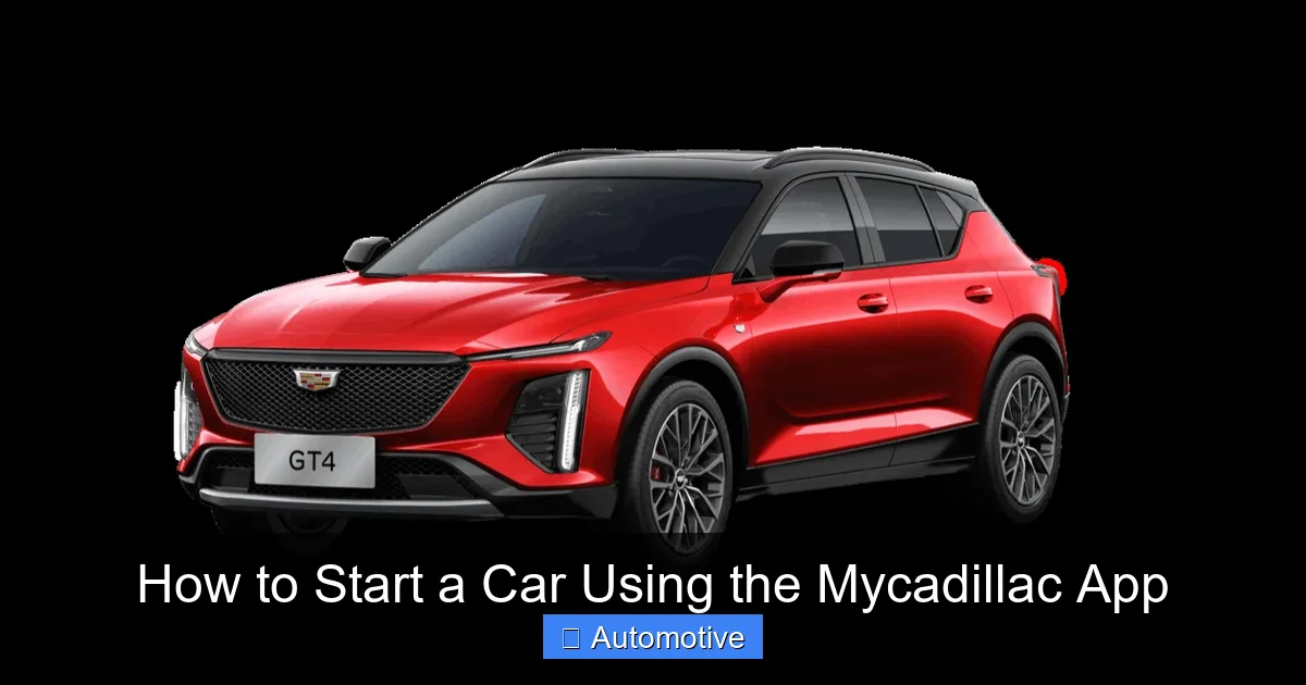 How to Start a Car Using the Mycadillac App