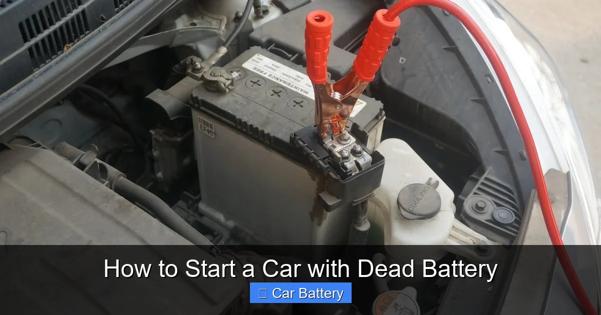 How to Start a Car with Dead Battery