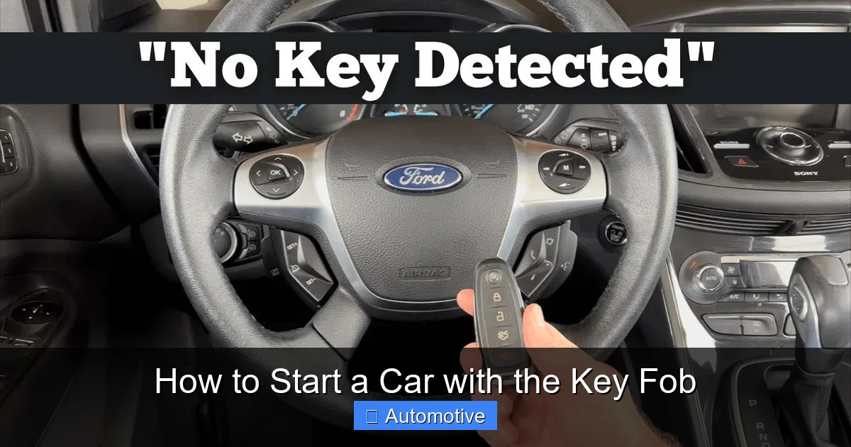 How to Start a Car with the Key Fob
