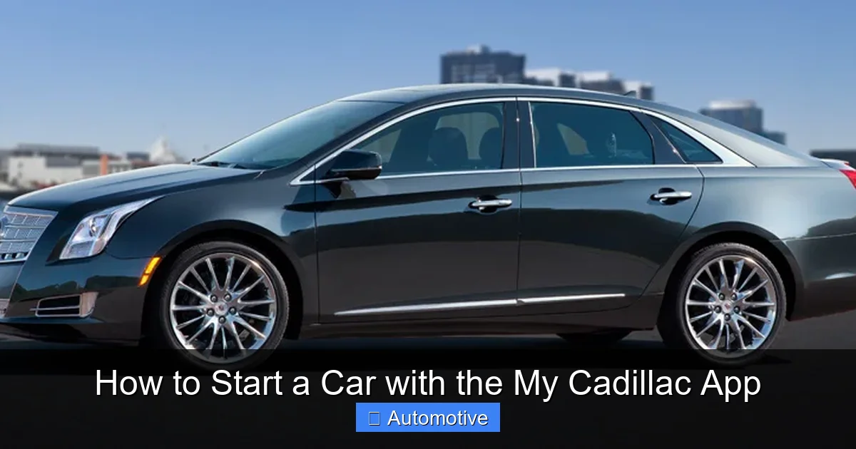 How to Start a Car with the My Cadillac App