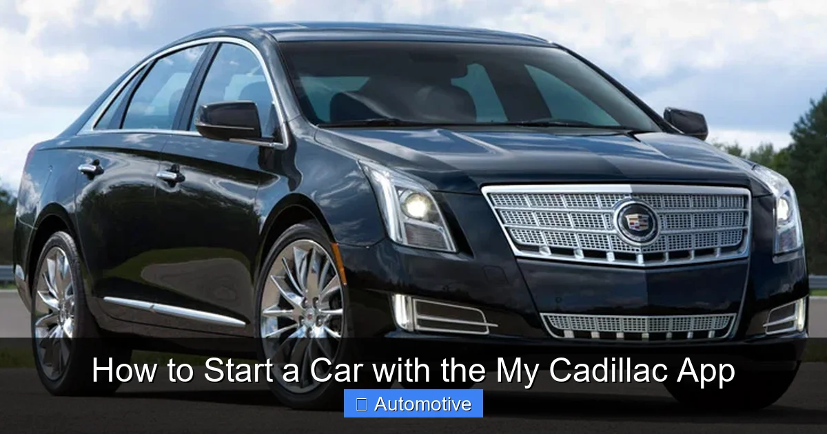 How to Start a Car with the My Cadillac App