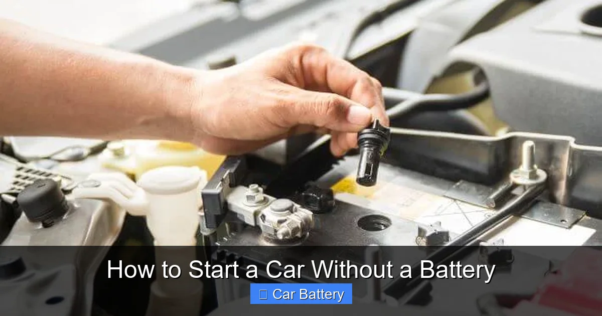 How to Start a Car Without a Battery