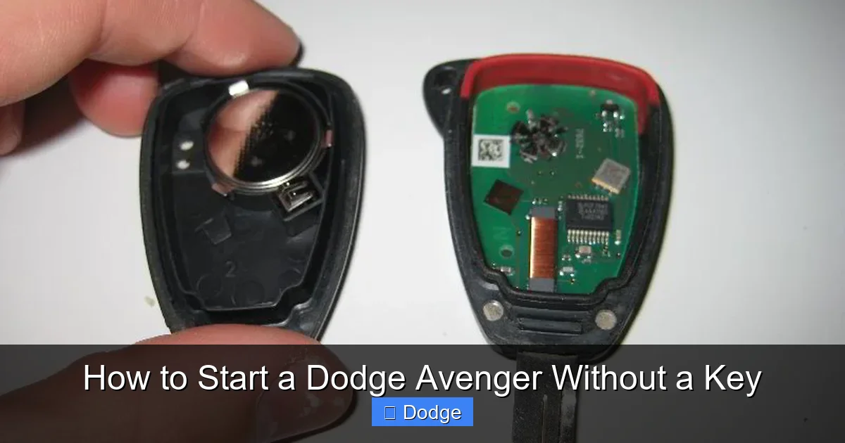 How to Start a Dodge Avenger Without a Key