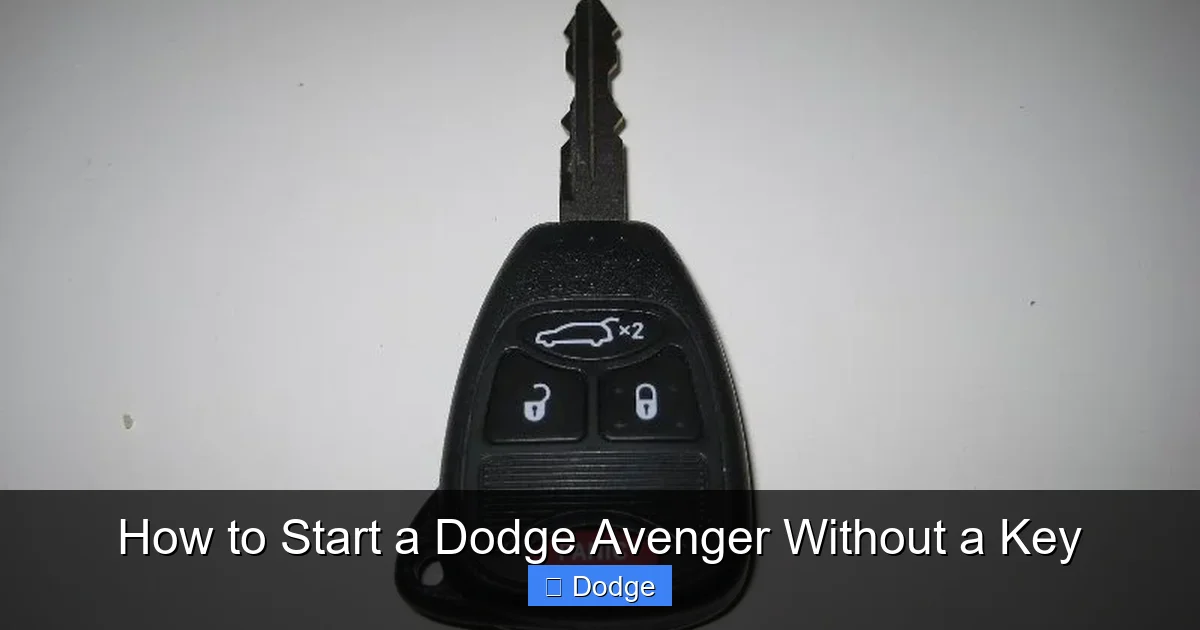 How to Start a Dodge Avenger Without a Key