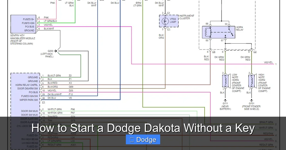How to Start a Dodge Dakota Without a Key