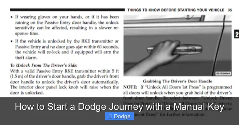 How to Start a Dodge Journey with a Manual Key