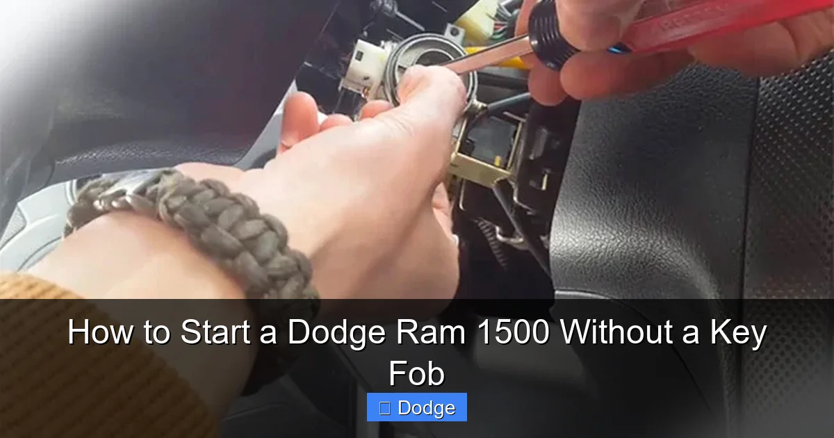 How to Start a Dodge Ram 1500 Without a Key Fob