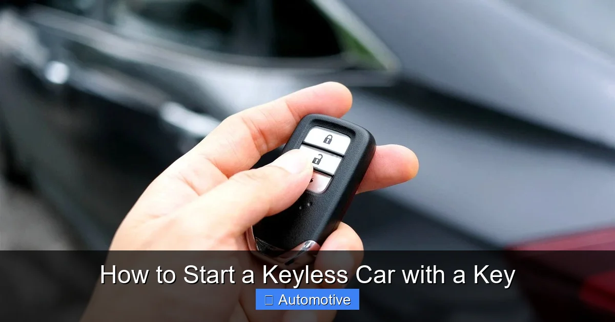How to Start a Keyless Car with a Key