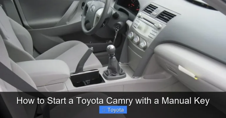 How to Start a Toyota Camry with a Manual Key