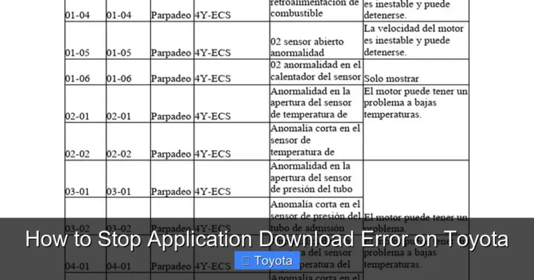How to Stop Application Download Error on Toyota