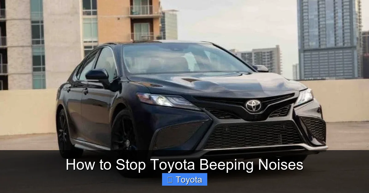 How to Stop Toyota Beeping Noises